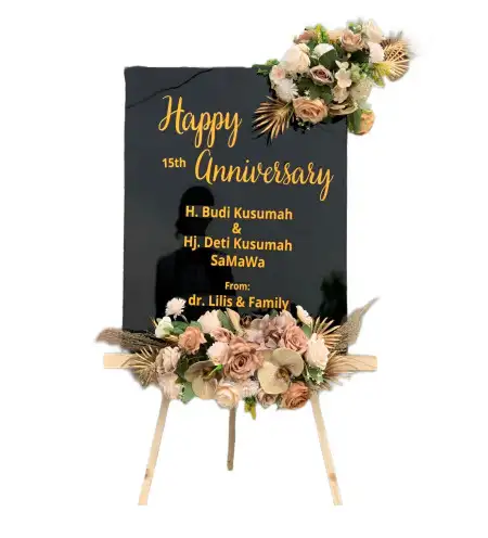 Papan Bunga Akrilik Titik